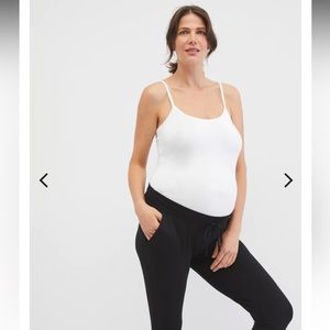 Motherhood Maternity White Layering Cotton Nursing Tank Top Cami